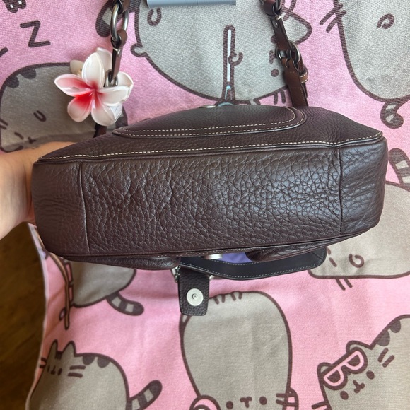 Gorgeous vintage Coach Chelsea brown pebbled leather shoulder bag F10893 - Picture 4 of 13